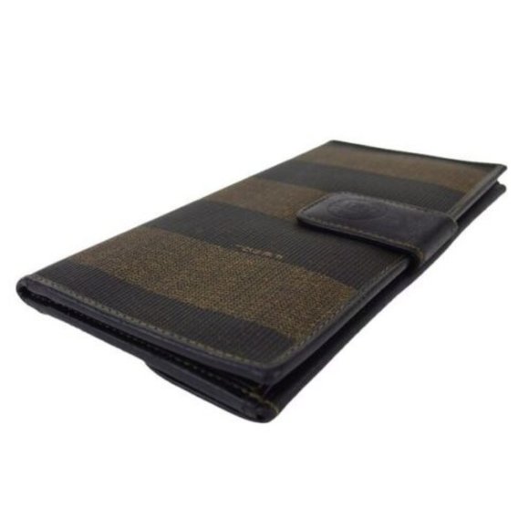 FENDI wallet pecan beige PVC ?~ leather Authentic Used - Picture 3 of 10